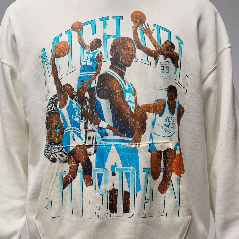 Jordan Jumpman Hoodie Men 2XL Sail Oversized Rapper Tee Vintage‎ Style Unc Rare